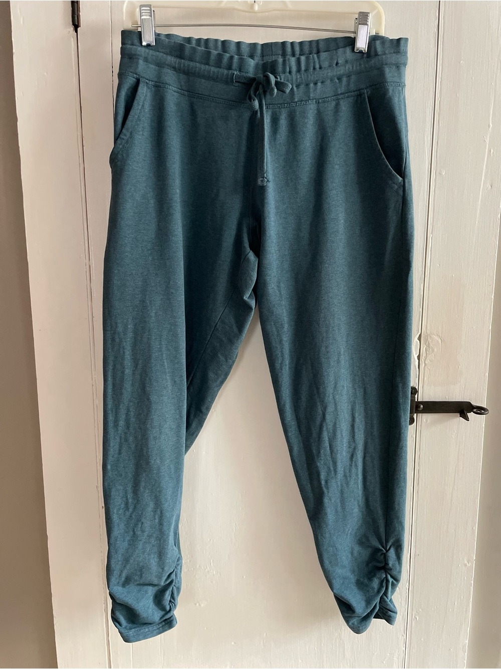 PACT Organic Cotton Studio Cinch Hem Jogger Ruched Ankle Lounge Pants Size S